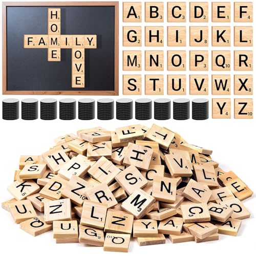 JMZYJZH 150 PCS Wood Magnetic Letter Wooden Letter Magnets for Fridge Refrigerator Wall Alphabet Tile Letters Magnetics for Fun Learning Decorative Game Board - Image 1