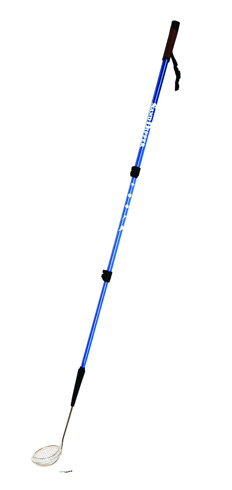 Sand Dipper Full Size Beach Scoop Shovel Sifter Tool for Beachcombing Adjustable Sea Glass Shell Shark Tooth Sifter for the Beach Can Be Used as a Walking or Hiking Stick Too Blue 4 Basket