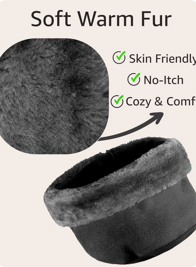 boxed-gifts Women's Warm Fleece Winter - Women's Hat and Glove Set + Hats Gloves Scarves for Women, Dark Charcoal, One size - Image 3
