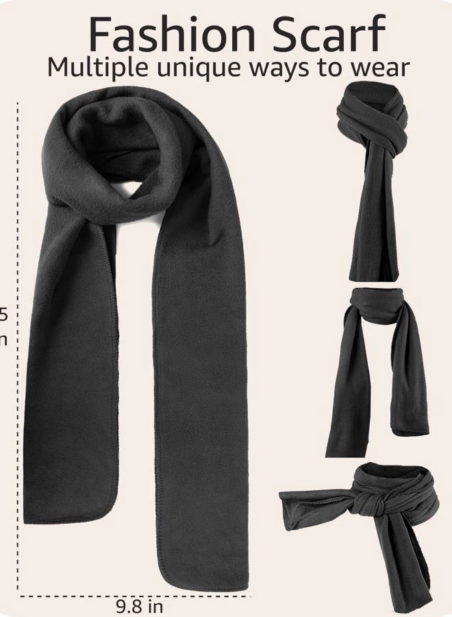 boxed-gifts Women's Warm Fleece Winter - Women's Hat and Glove Set + Hats Gloves Scarves for Women, Dark Charcoal, One size - Image 5