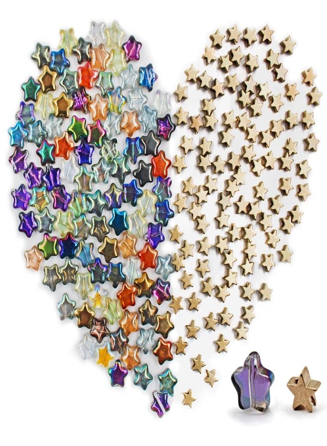 findTop 300 PCS Multicolor Star Spacer Beads for Arts Crafts DIY Jewelry Making - Image 1