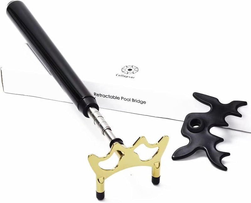 Collapsar Retractable Billiards Pool Cue Stick Bridge with Removable Metal Bridge Head,Billiards Pool Cue Accessory for Pool Table - Image 2