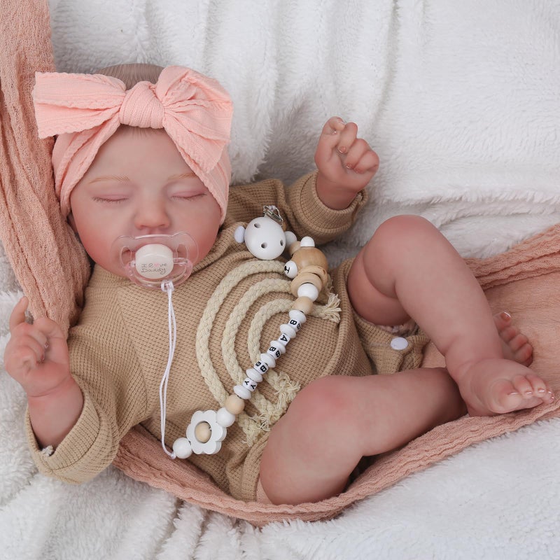 CHAREX Realistic Newborn Baby Dolls - 20 Inch Sleeping Soft Reborn Doll, Handcrafted Weighted Newborn Doll, Toys for Ages 3 and Up - Image 2