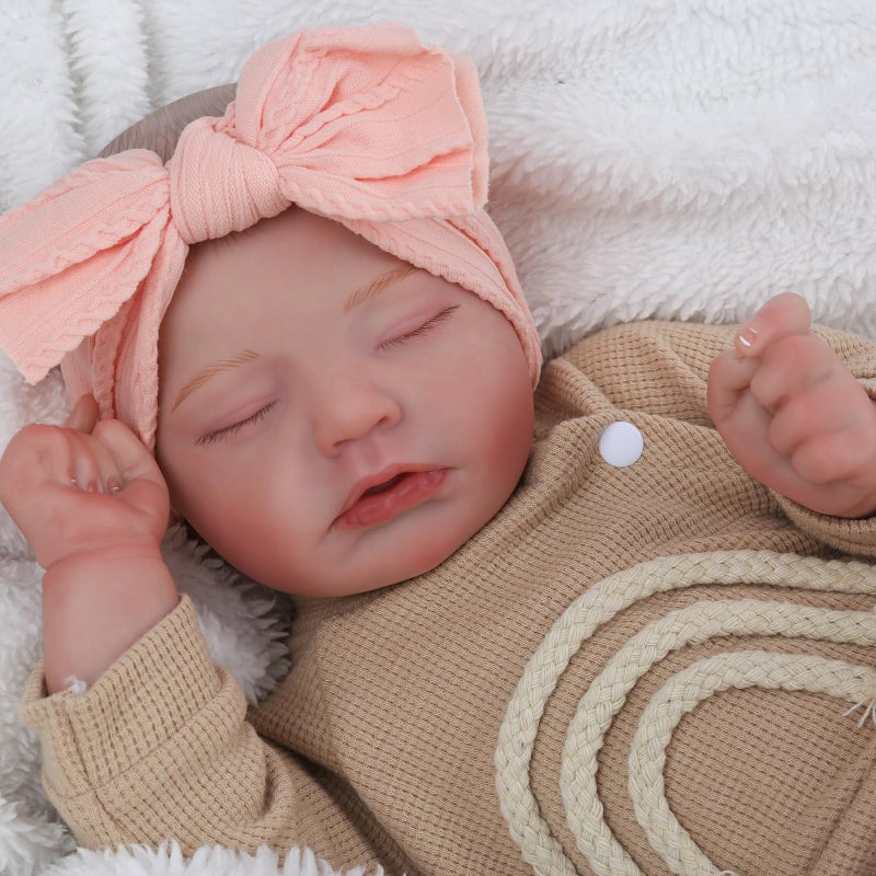 CHAREX Realistic Newborn Baby Dolls - 20 Inch Sleeping Soft Reborn Doll, Handcrafted Weighted Newborn Doll, Toys for Ages 3 and Up - Image 4
