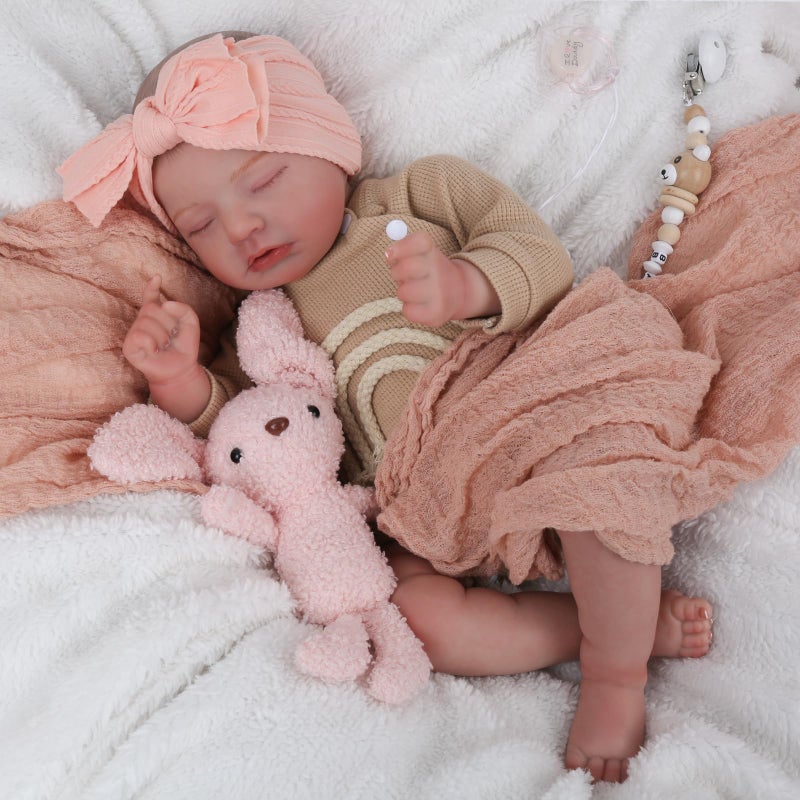 CHAREX Realistic Newborn Baby Dolls - 20 Inch Sleeping Soft Reborn Doll, Handcrafted Weighted Newborn Doll, Toys for Ages 3 and Up - Image 5