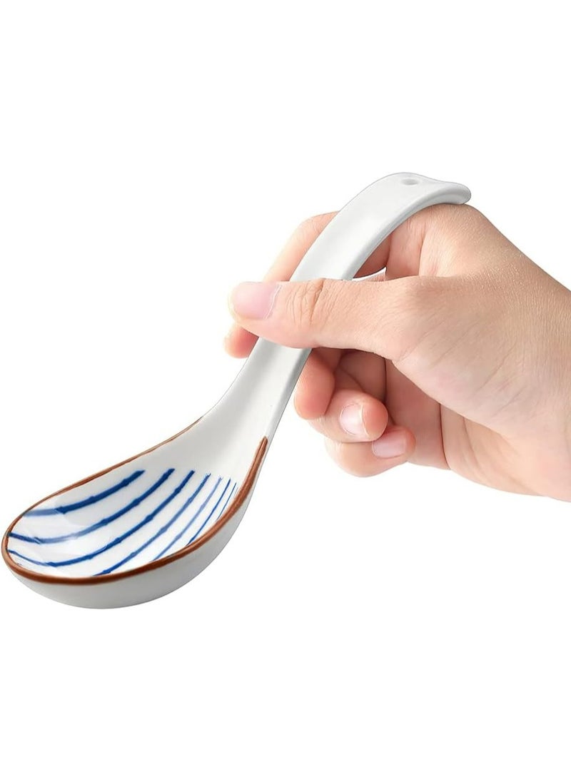 Oasisgalore - Porcelain Soup Spoons,Set of 4 - Image 1