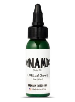 Dynamic Dynamic Color Co. - Leaf Green Color Tattoo Ink, Long Lasting Vivid Color, Sterilized, Made in USA, Since 1990 (1 oz Bottle)  - Image 1