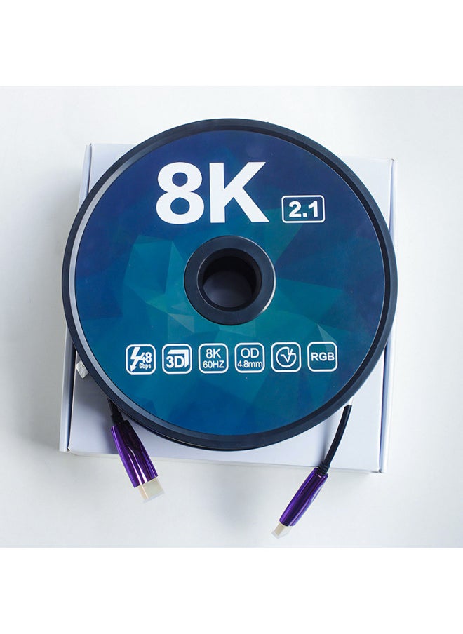 HDMI Fiber Line 2.1 Version 8k60Hz Computer Set-top Box Connected To Hd Line TV Projection HDMI Line-Color:1.8m