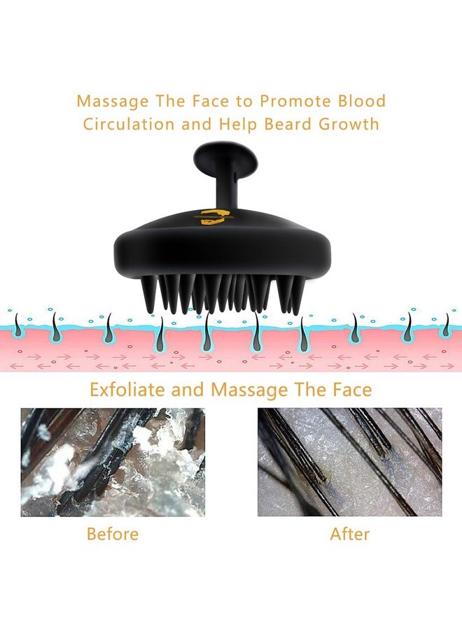 YEALIR - Beard Brush For Men Silicone Beard Scrubber Deep Cleans Hair & Beard Exfoliator Helping Beard Shampoo Better Clean The Beard Good Helper For Beard Oileco & Reusable - Image 1