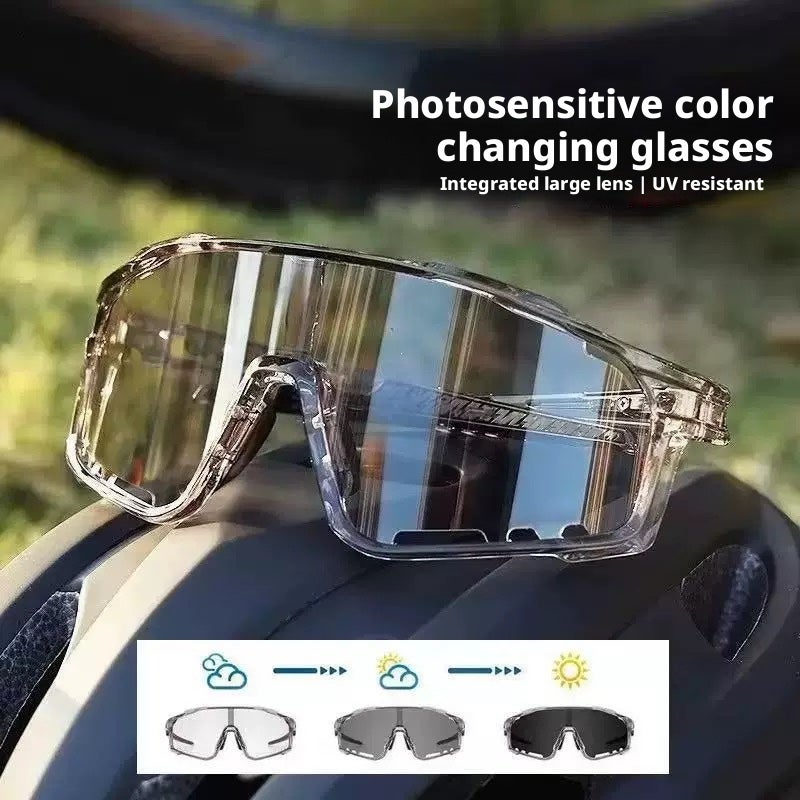 Sports Cycling Sunglasses with Photochromic Lens, UV400 Protection - Image 1