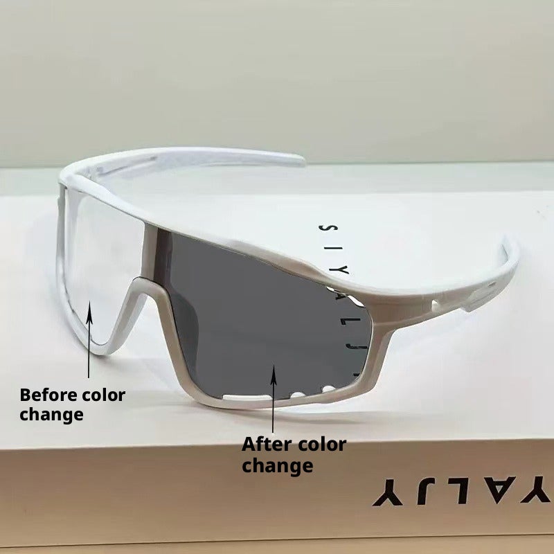 Sports Cycling Sunglasses with Photochromic Lens, UV400 Protection - Image 2