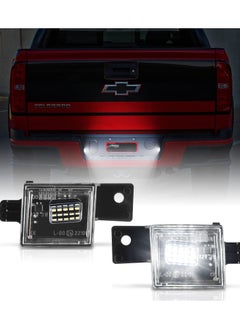 Y&D 2 Packs LED License Plate Light Rear Tag Lamp Assembly Car Number for 2014-2021 Chevy Silverado GMC Sierra 1500 2500HD 3500HD 6000K White  - Image 1