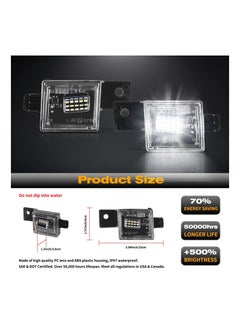Y&D 2 Packs LED License Plate Light Rear Tag Lamp Assembly Car Number for 2014-2021 Chevy Silverado GMC Sierra 1500 2500HD 3500HD 6000K White  - Image 3