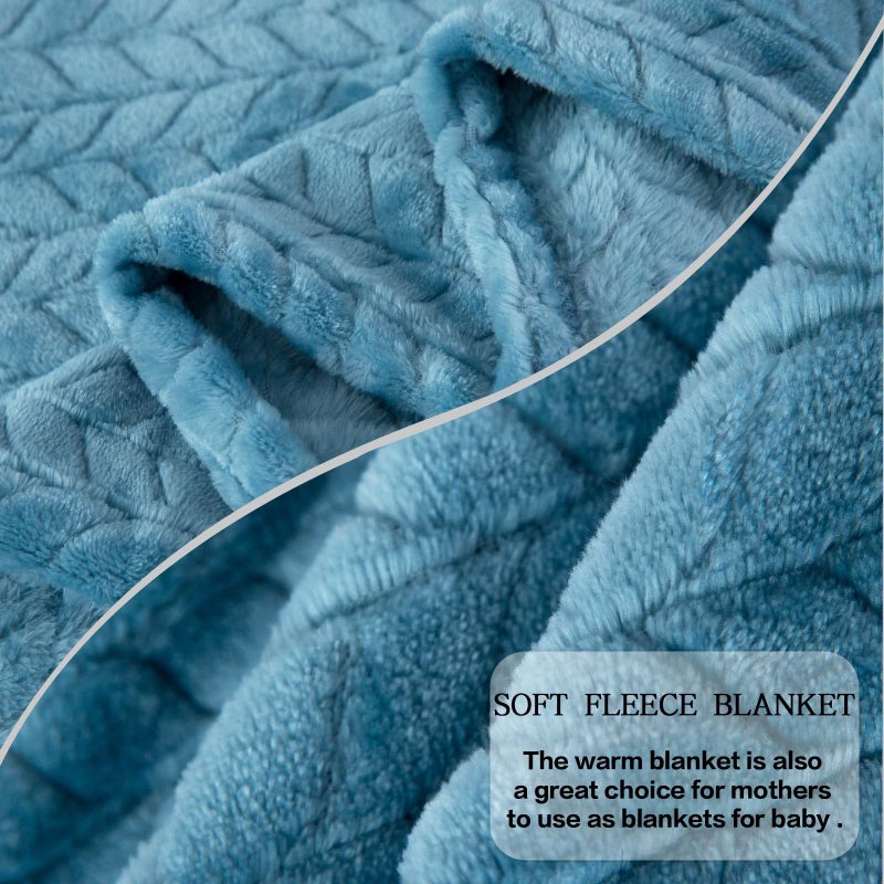Inhand Fleece Throw Blankets  Super Soft Flannel Cozy Blankets for Adults  Washable Lightweight Fuzzy Blanket for Couch Sofa Bed Office  Throw Size Warm Plush Blankets for All Season (50"" - Image 3