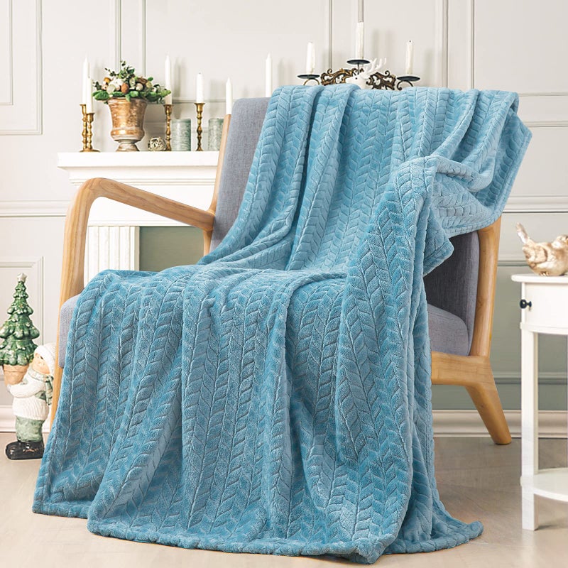 Inhand Fleece Throw Blankets  Super Soft Flannel Cozy Blankets for Adults  Washable Lightweight Fuzzy Blanket for Couch Sofa Bed Office  Throw Size Warm Plush Blankets for All Season (50"" - Image 1