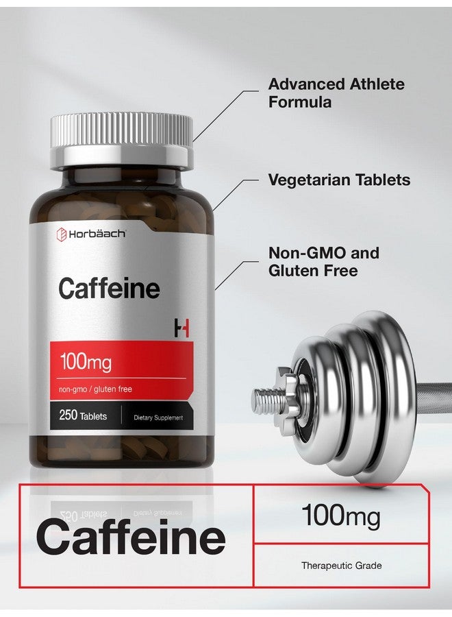 Horbäach Caffeine Pills 100mg | 250 Tablets | Vegetarian Formula | Non-GMO, Gluten Free Supplement - Image 4