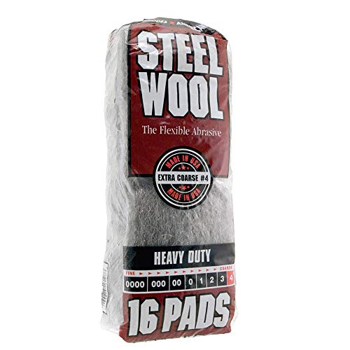 Homax 33873161073 Steel Wool, 16 pad, Extra Coarse Grade #4, Rhodes American, Heavy Duty Steel Wool (Packaging May Vary) - Image 5
