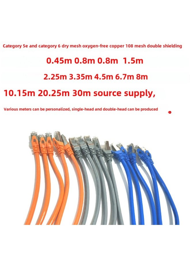 Generic Super Five Categories Six Categories Of Semi-finished Network Cable Single Head Crystal Head Mechanism Terminal Matching Crystal Head Single Head Network Cable Jumper-Color:Ultra Five Oxygen-free Copper Gray-Line Length:0.2 M  - Image 3