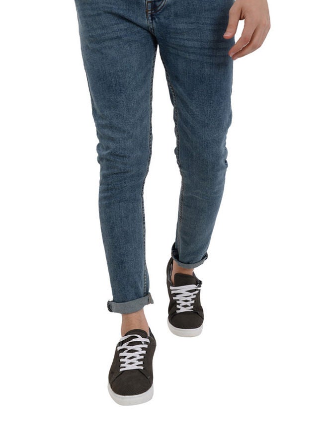 WHITE RABBIT White Rabbit Slim Fit Heather Blue Jeans  - Image 1