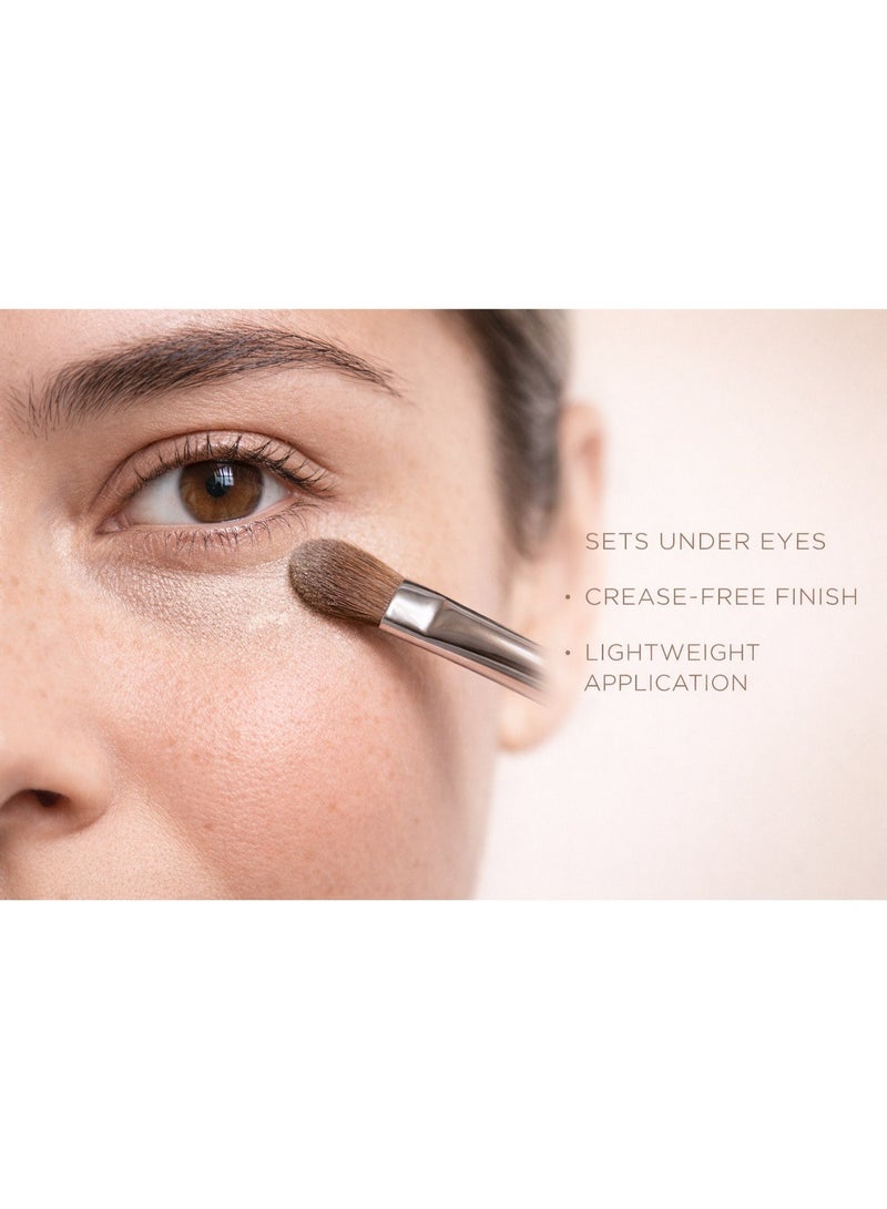 Precision Under Eye Setting Brush for Loose Powder, Small Makeup Brush for Concealer Setting, Flawless Crease-Free Finish - Image 2