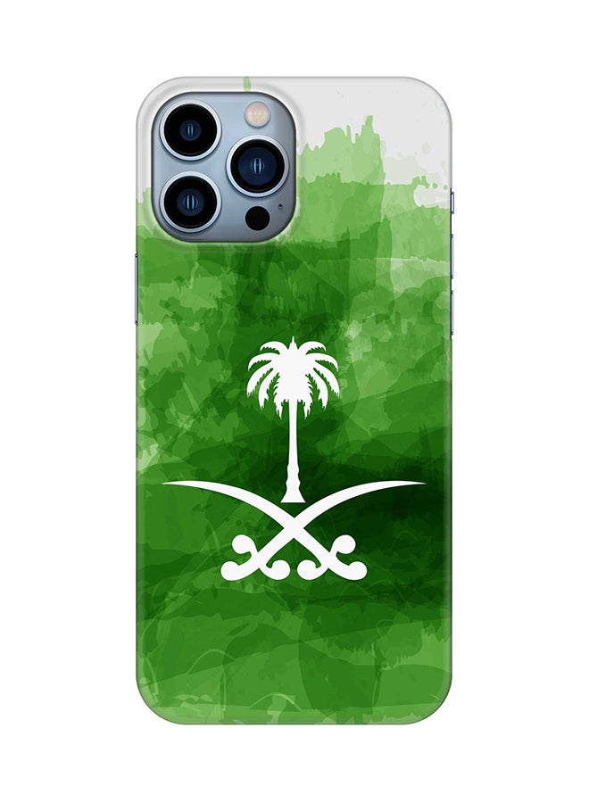 Stylizedd Case for Apple iPhone 14 Pro Max Slim Snap Classic Series Mobile Cover Hard PC Shield Matte Finish Print - Saudi Emblem