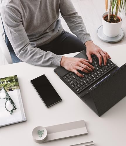 GreenLaw Case with Keyboard for Galaxy Tab S10 Lite/ S10 FE /S9 FE 5G 10.9 /S9 11 Inch, 7 Color Backlit Touchpad Keyboard with Pencil Holder, Magnetic Detachable, Black - Image 2