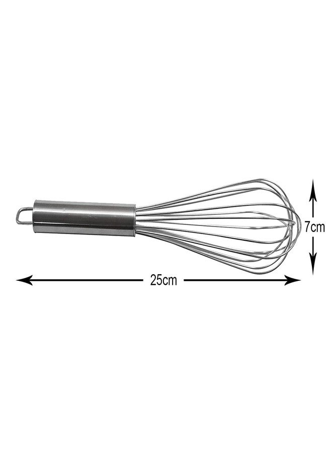 UPDESH Stainless Steel Balloon Shape Wire Whisk for Egg Beater Blending, Whisking Sauces, Gravy or Eggs, Beating and Stirring, Multipurpose Balloon Wire Whisk Utensil (PC-1) - Image 2