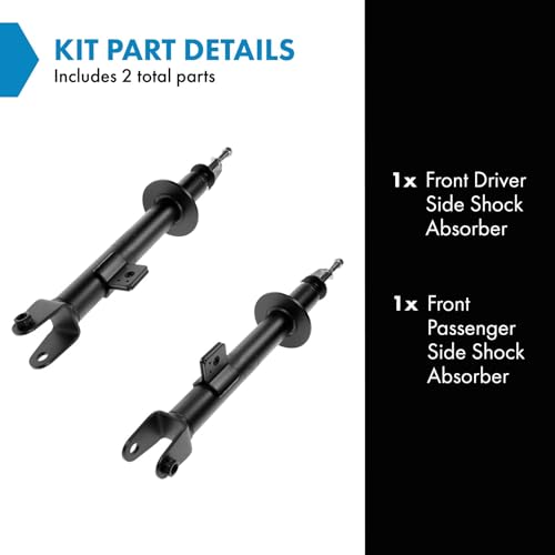 TRQ Front Shock Absorber Set Compatible with 2005-2010 Chrysler 300 2008-2010 Dodge Challenger 2006-2010 Charger 2005-2008 Magnum - Image 2