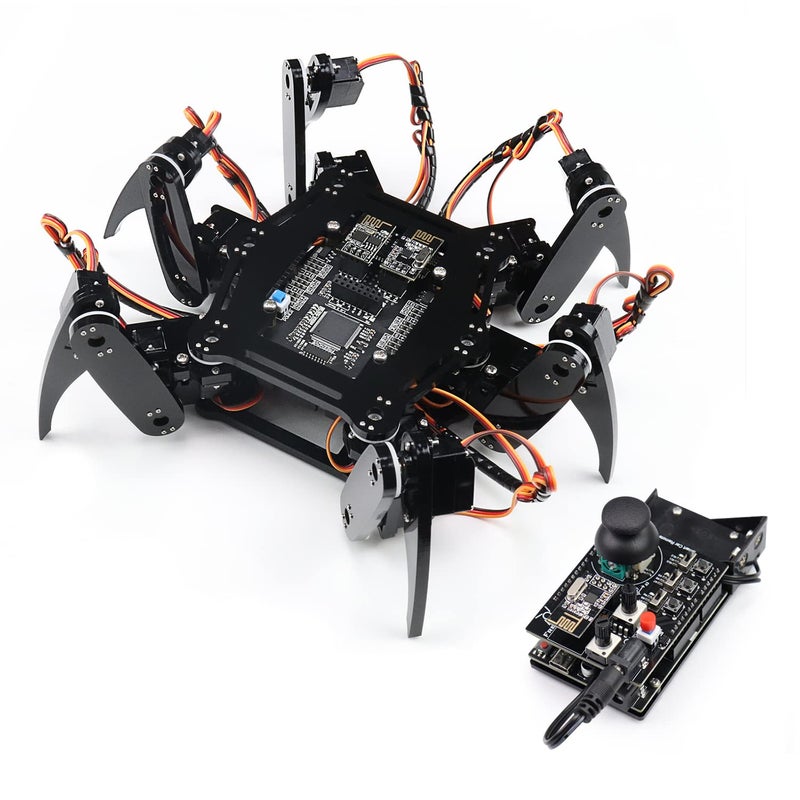 FREENOVE Hexapod Robot Kit with Remote Compatible with Arduino IDE Walking Crawling Twisting App Remote Control Servo STEM Project - Image 2