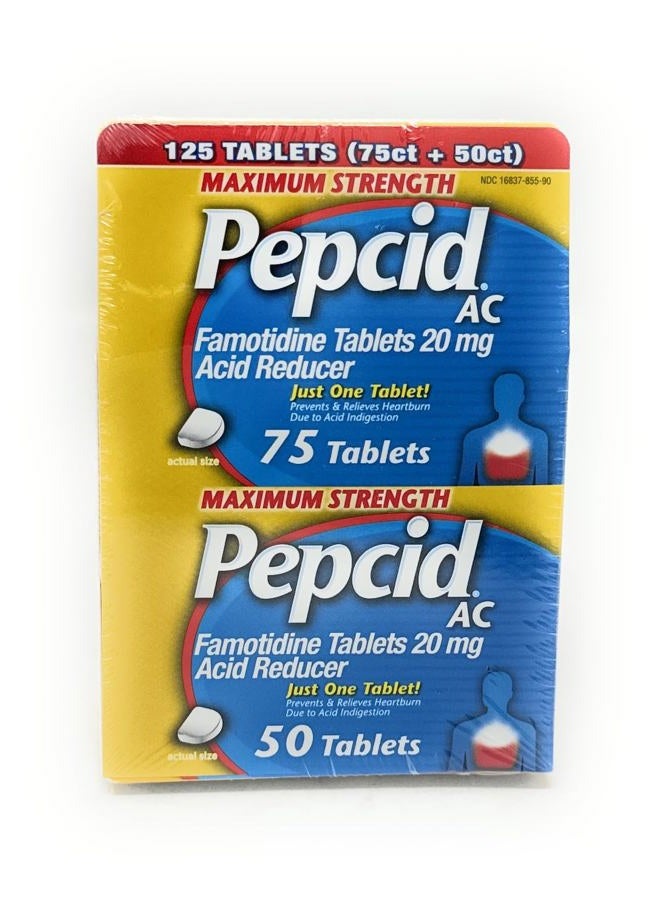 Pepcid AC Acid Reducer Maximum Strength - 125 Tablets  - Image 1