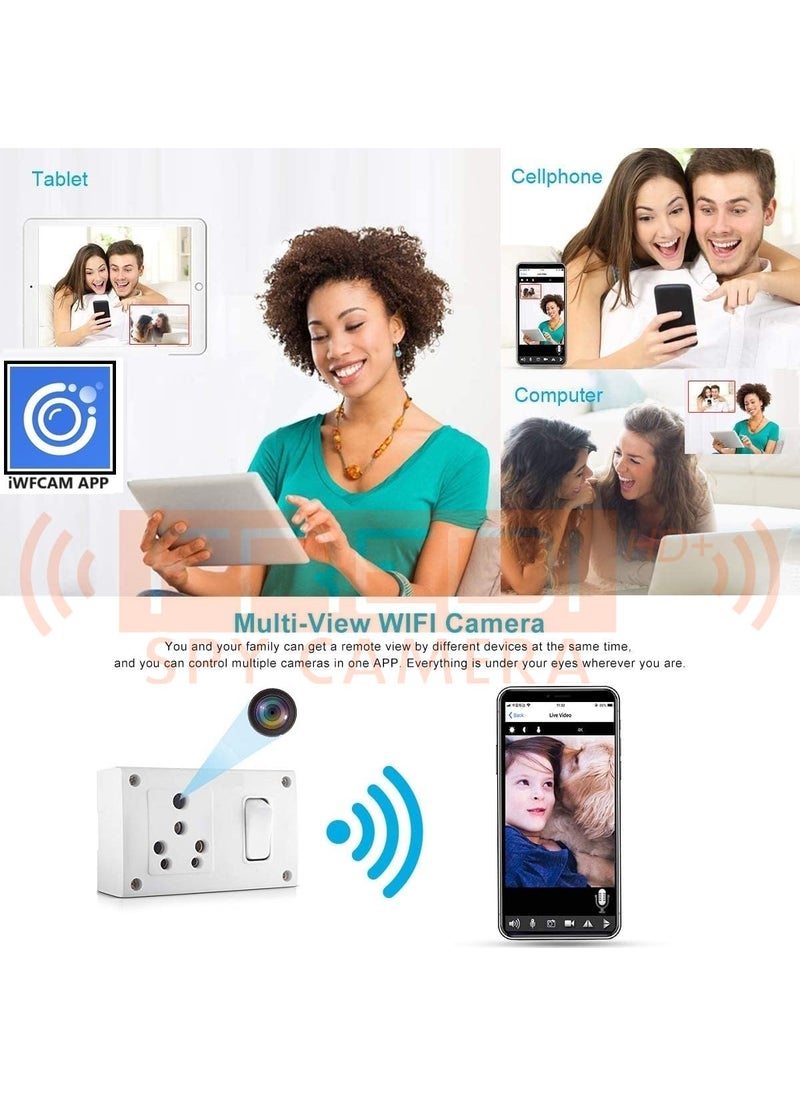FREDI HD PLUS FREDI HD PLUS 4K WiFi Switch Socket Full HD Audio Video Recording Camera 24 Hours Watch Live Home and Office Security Camera iWFCam APP Hidden Camera  - Image 4