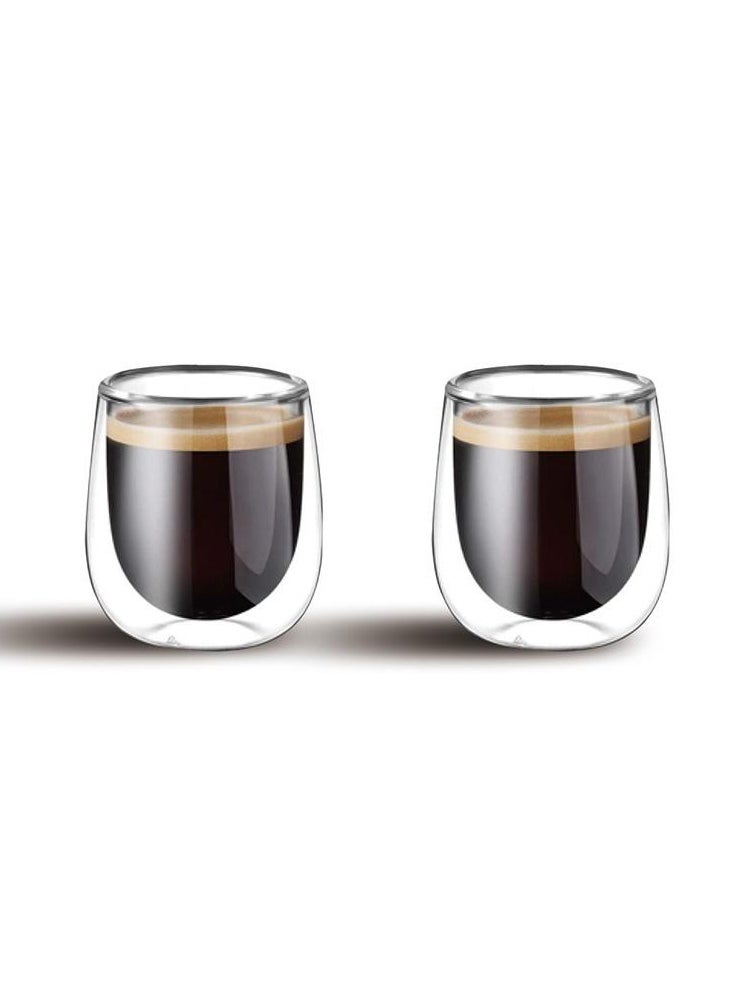 CUISINEART Double Wall Glass Clear 80 ML 2 Pieces  - Image 1