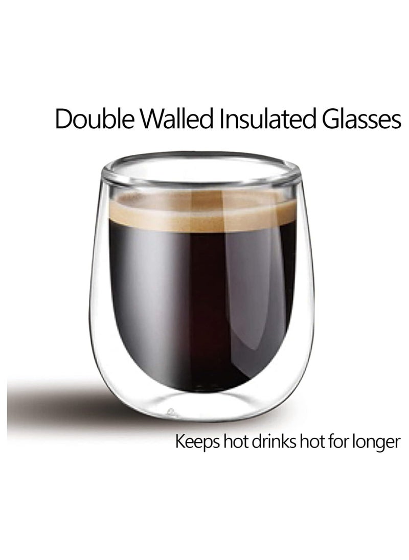 CUISINEART Double Wall Glass Clear 80 ML 2 Pieces  - Image 3