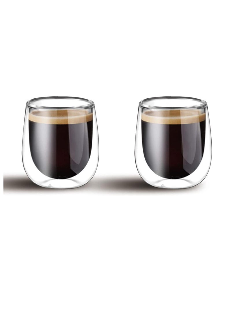 CUISINEART Double Wall Glass Clear 80 ML 2 Pieces  - Image 2