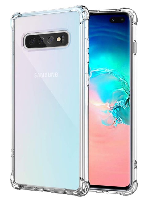 Samsung S10 Plus Premium Corner TPU Case - Clear Slim Protective Cover with Enhanced Shock Absorption