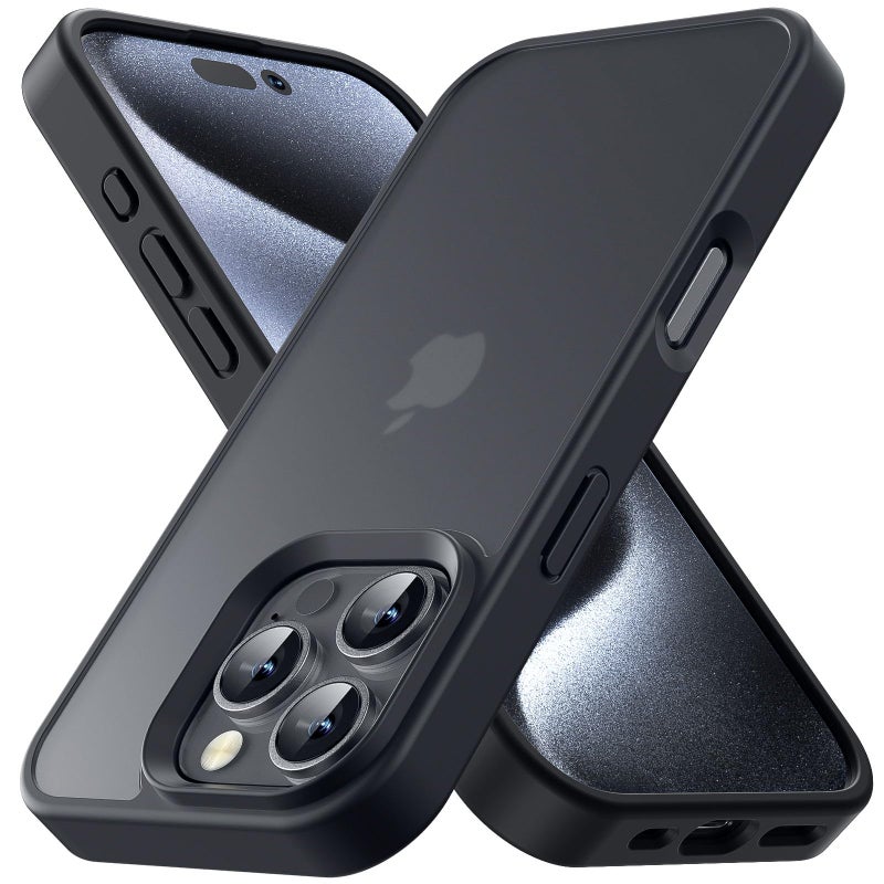 Yriklso for iPhone 16 Pro Case Shockproof for iPhone 16 Pro Phone Case Military Grade Drop Protection Protective Hard Back Slim Translucent CoverBlack - Image 2