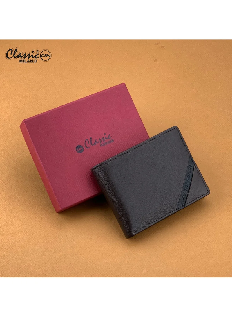 Classic Milano Brown Black (CMGT-14) Classic Milano Men’s Wallet – Slim Bifold Leather Wallet for Men with RFID Blocking – Credit Card Holder & Card Wallet – Stylish Mens Purse – Gift for Husband, Father & Men for Men | Best Price UAE