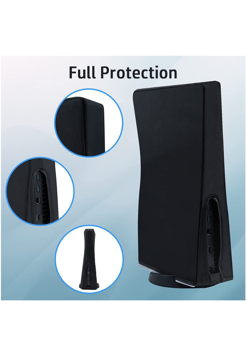Dust Cover For PS5 Dustproof Cover Precision Cut Protective Case Anti Scratch Waterproof Cover Sleeve For Playstation 5 Console Digital Edition and Ultra HD Edition (Not for PS5 Slim) - Black  - Image 3
