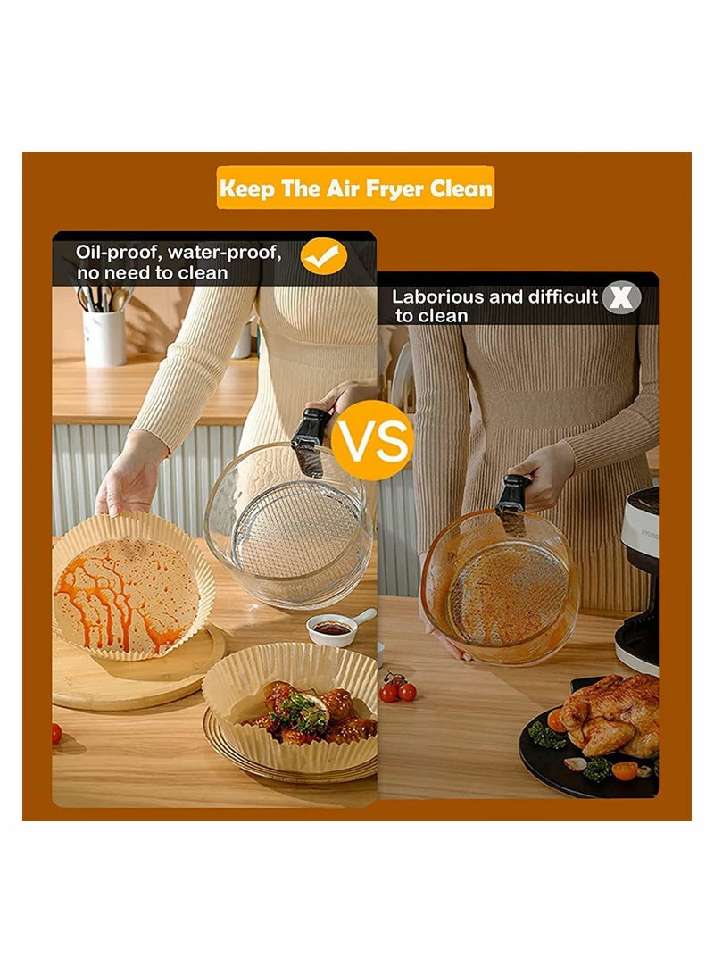 SOLARAE Air Fryer Disposable Paper Liner 100pcs with 100pcs Disposable Gloves - Image 4