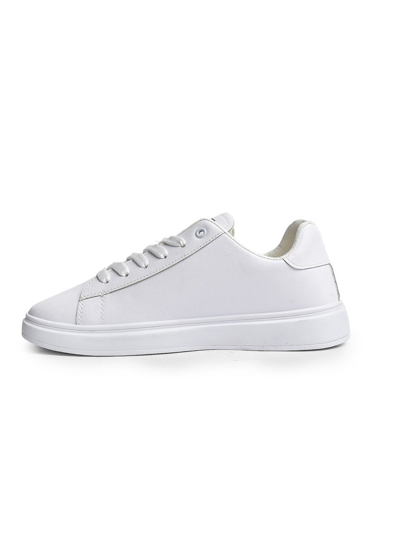 Desert Men's Fashion Leather Flat Sneakers With Bold Side Color Design  - Image 3