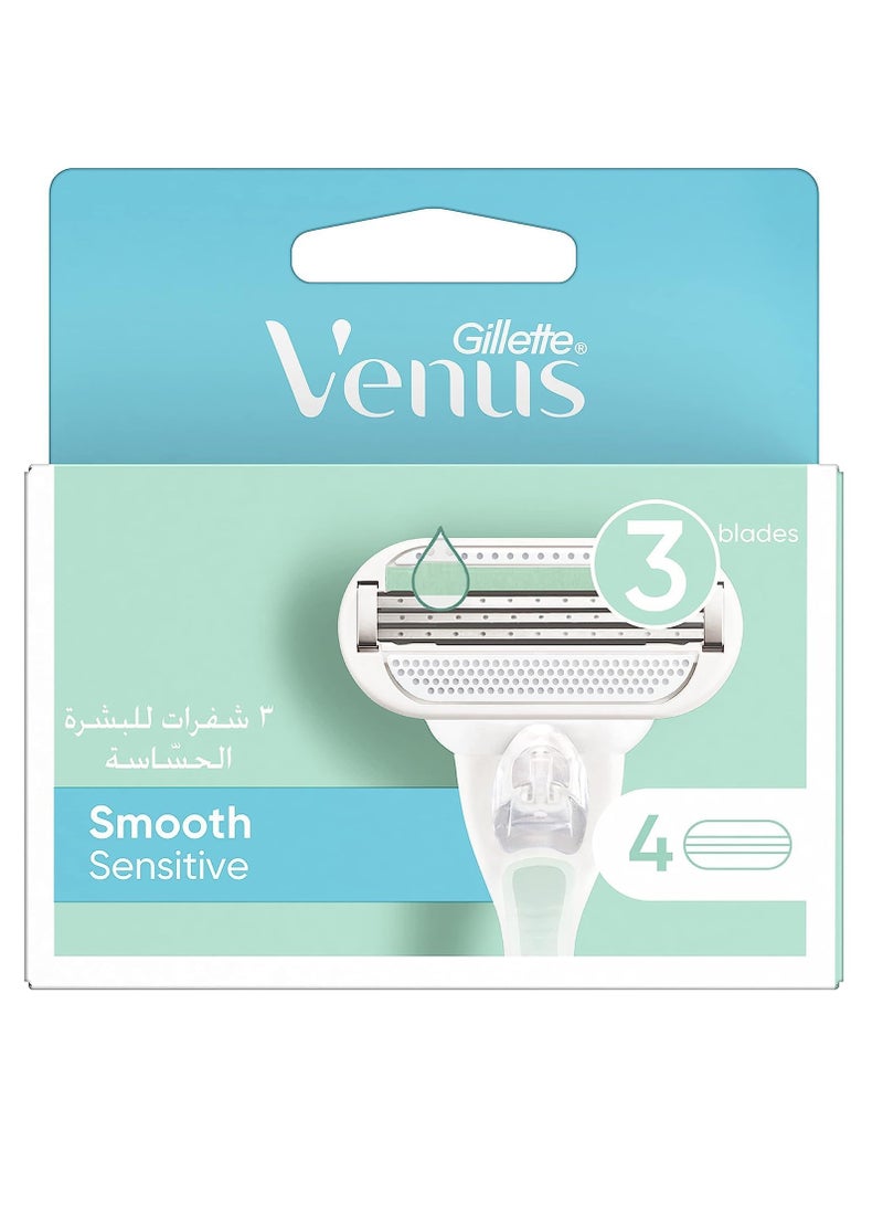 Gillette Venus Smooth Sensitive Women's Razor Blade - 4 Pieces