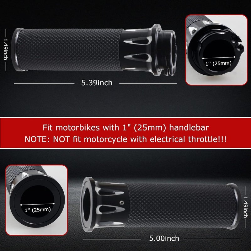 NTHREEAUTO 1'' / 25mm Handlebar Hand Grips for Motorcycles - Image 5