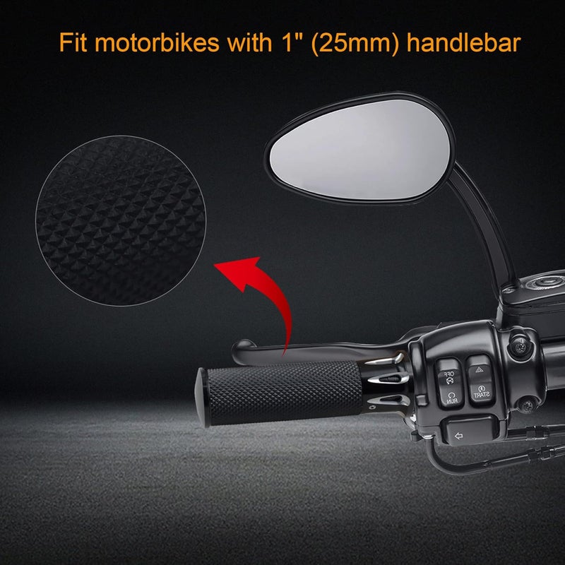 NTHREEAUTO 1'' / 25mm Handlebar Hand Grips for Motorcycles - Image 2