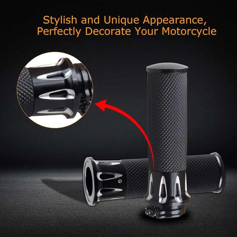 NTHREEAUTO 1'' / 25mm Handlebar Hand Grips for Motorcycles - Image 3