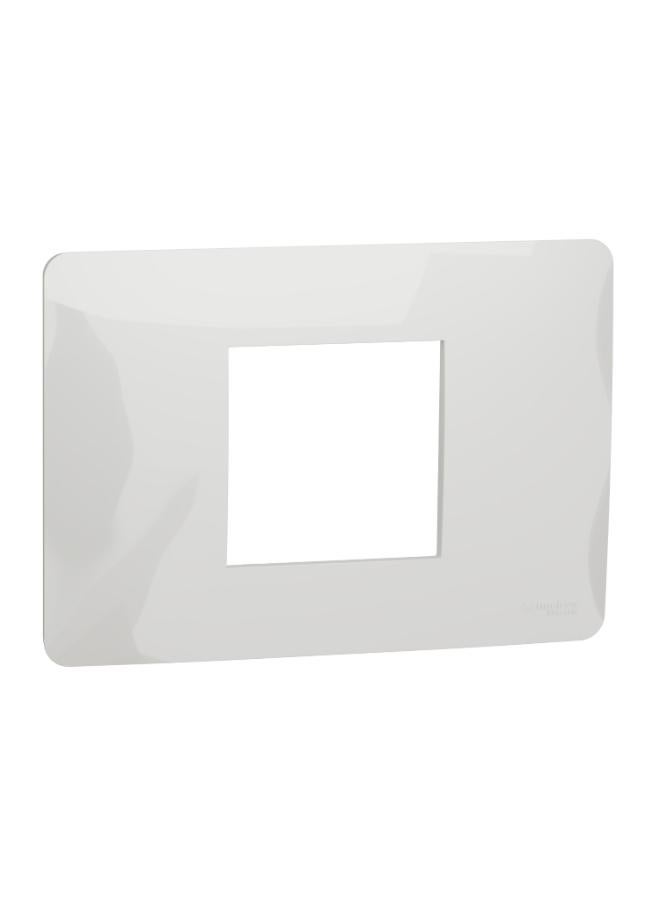 Schneider Electric New Unica Cover Frame, 1 Gang, 2 Modules, White 