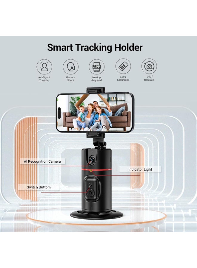 SUNEX P02 Auto Face Tracking Phone Holder, 360° Rotating Smart Shooting Stand with Remote & Gesture Control, No App Required - Image 5