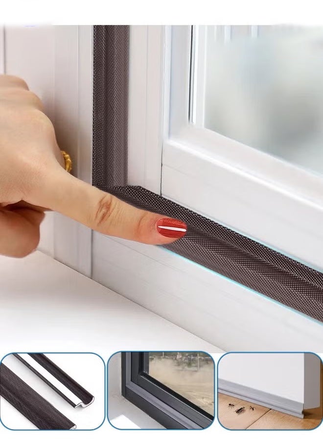 Berma Baby Self-adhesive window seal strips   soundproof windproof insect-proof nylon cloth foam door seal strips, sliding window weatherproof strips, self-adhesive heat and sound insulation strips for doors and windows  - Image 1