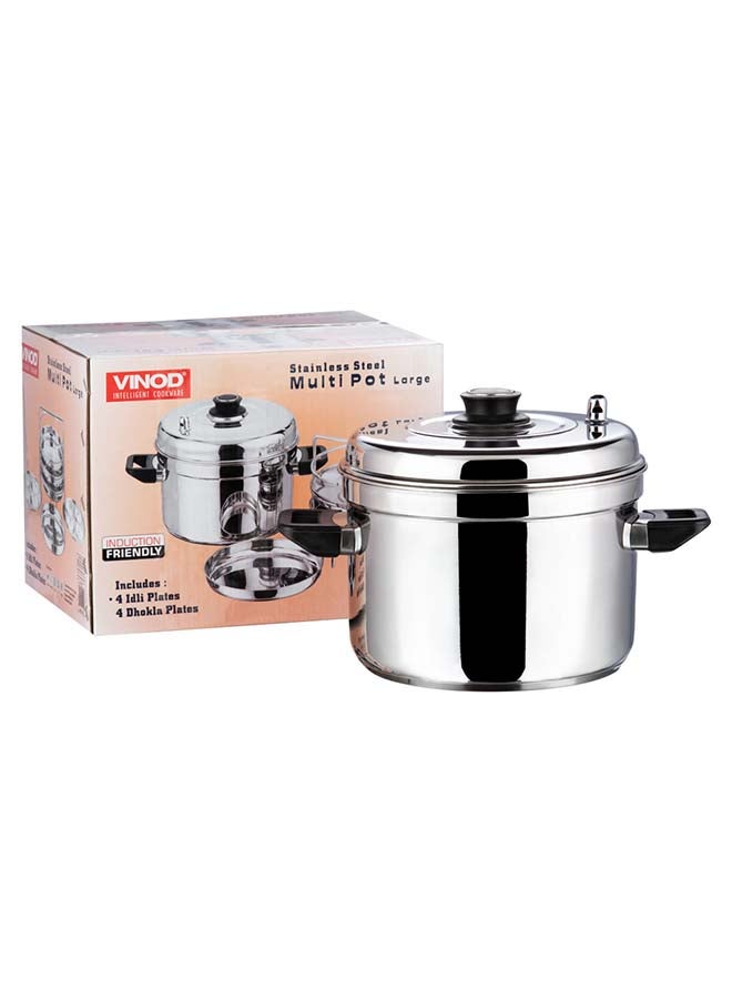 VINOD Stainless Steel Steamer Cooker Set, 8 Plates | Multi-Purpose Pot & Steamer | Induction & Gas Base - Image 3