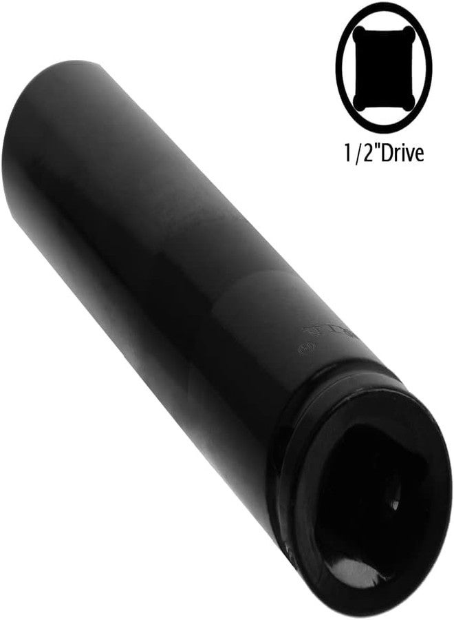 PENCK 27mm 6-Point Metric Deep Impact Socket by 1/2 Drive, Cr-Mo Alloy Steel 6" Length - Image 3