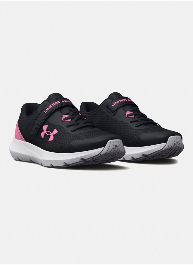 UNDER ARMOUR - Girls' Pre-School Surge 3 AC Running Shoes - Image 1